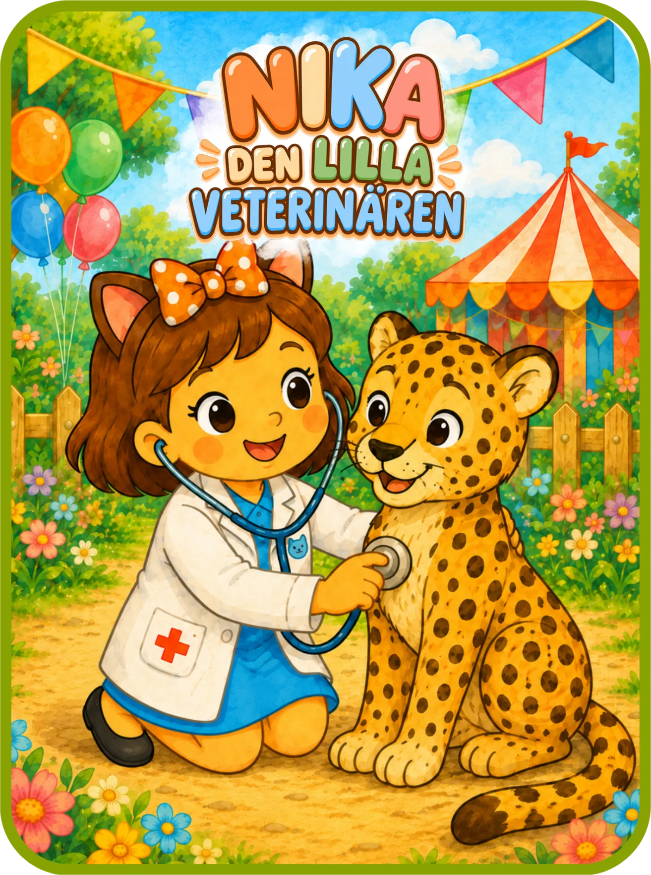 Nika och geparden Gabbe